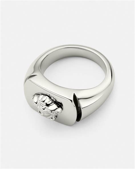 versace medusa ring zilver|versace medusa ring men.